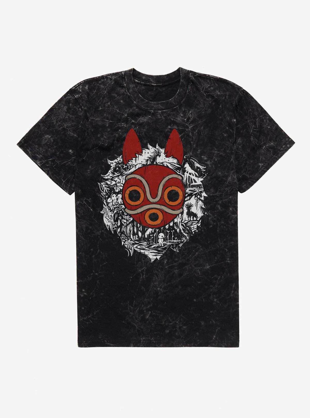 Studio Ghibli Princess Mononoke Gods And Spirits Mineral Wash T Shirt T Shirt Streetwear Style Modern Aesthetic