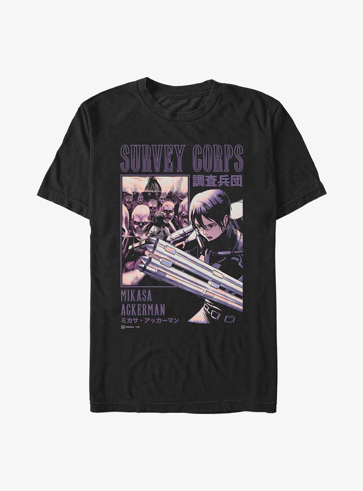 Attack on Titan Mikasa Ackerman Survey Corps Extra Soft T Shirt T Shirt Streetwear Style Daily Wear