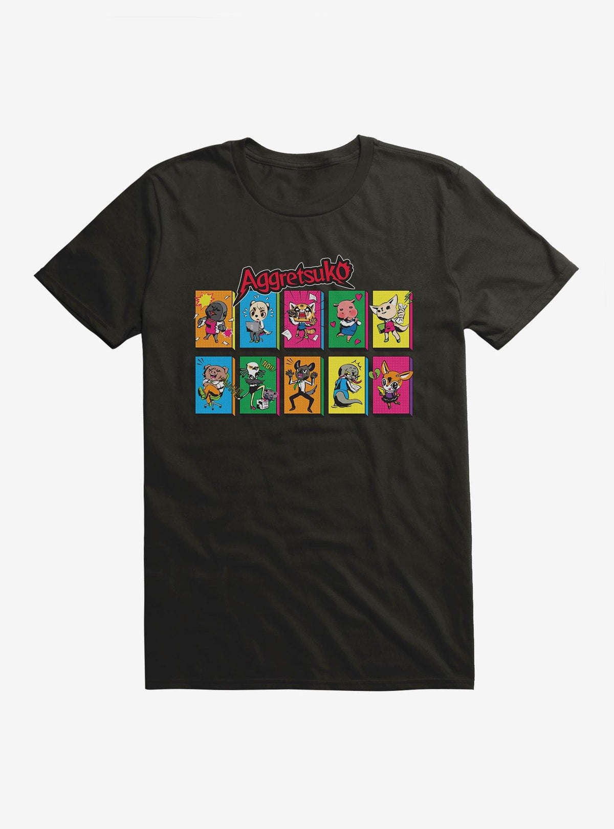 Aggretsuko Character Panels T Shirt T Shirt Premium Print Gift Ready