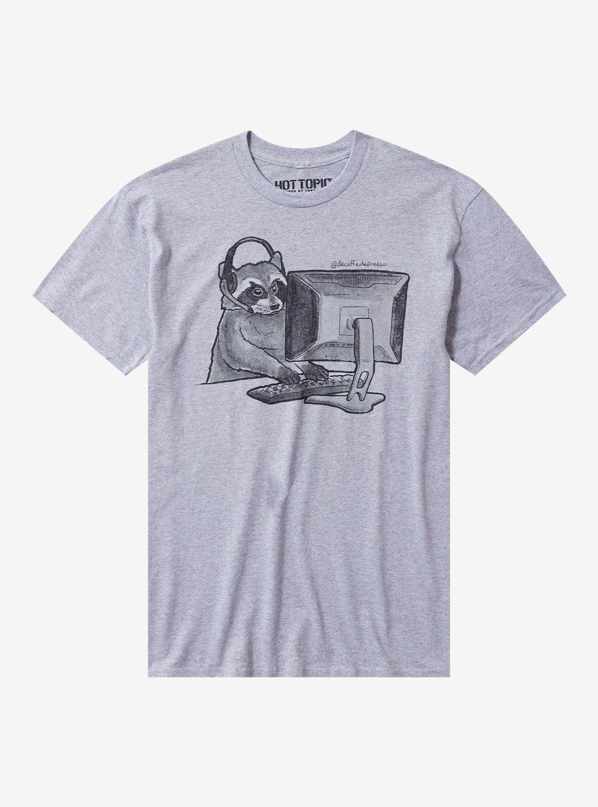 Raccoon Gaming T Shirt By Decaffedepresso T Shirt Streetwear Style Graphic Style