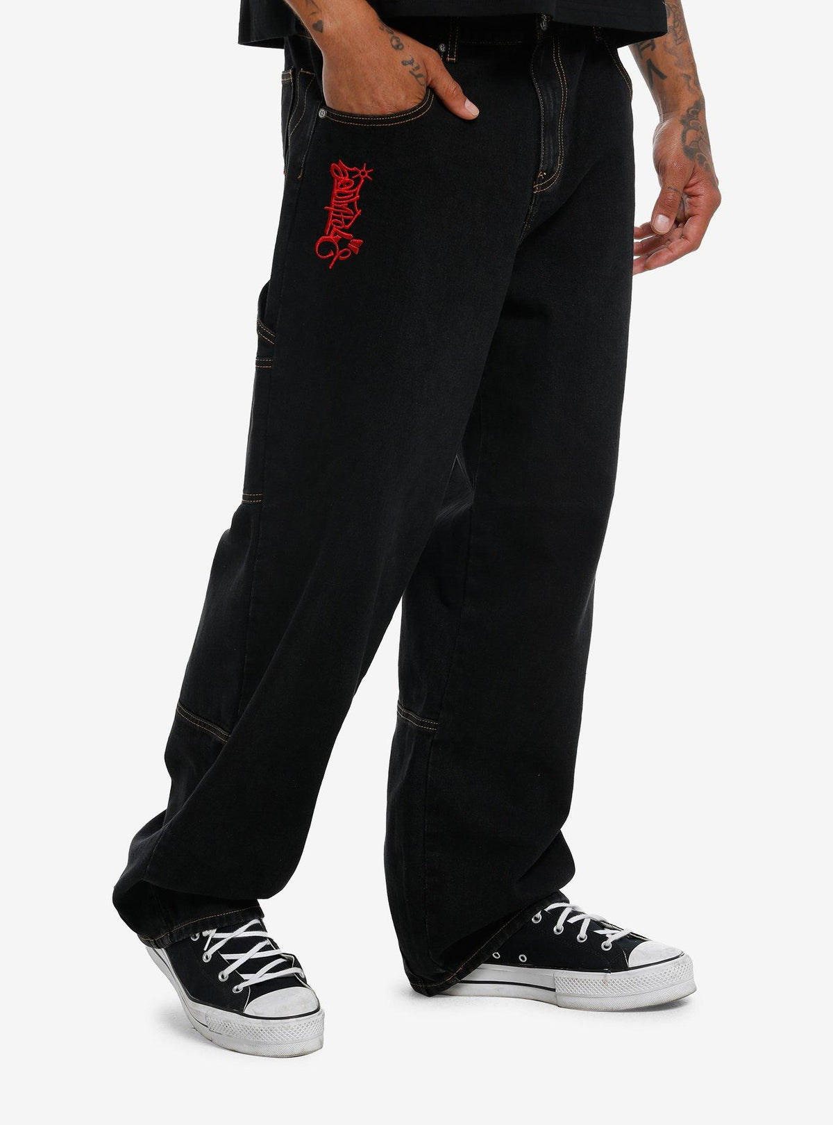Southpole Logo Black Jeans