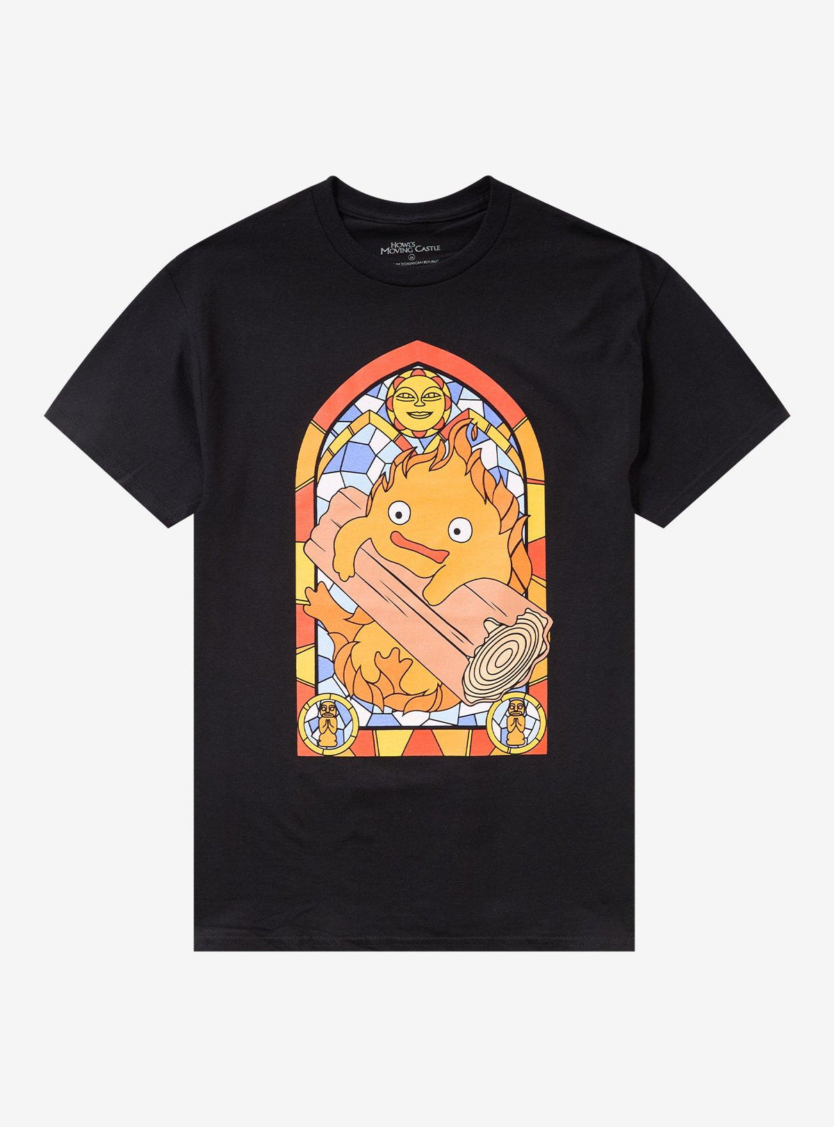 Studio Ghibli Howl s Moving Castle Calcifer Stained Glass T Shirt T Shirt High Search Demand Modern Aesthetic