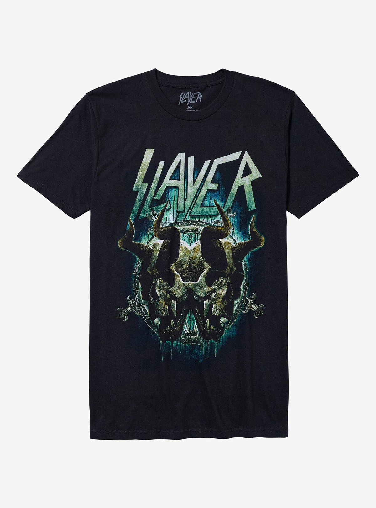 Slayer Double Horned Demon Skull T Shirt T Shirt Comfort Fit Daily Wear