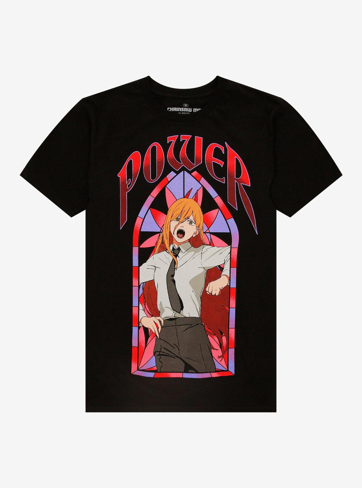 Chainsaw Power Stained Glass Portrait T Shirt T Shirt Premium Print Modern Aesthetic