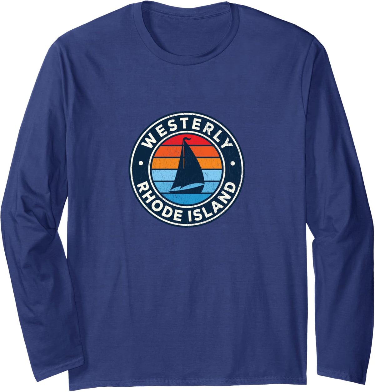 Westerly Rhode Island Ri Vintage Sailboat Retro 70s Long Sleeve Apparel Minimal Style 2
