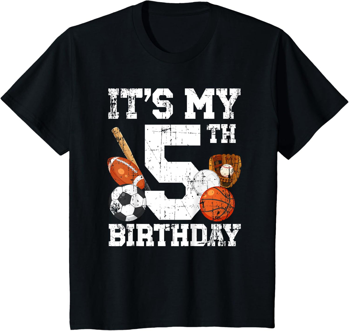Kids 5th Birthday Sports Birthday Party Five Year Old Boy Birthday Design 129