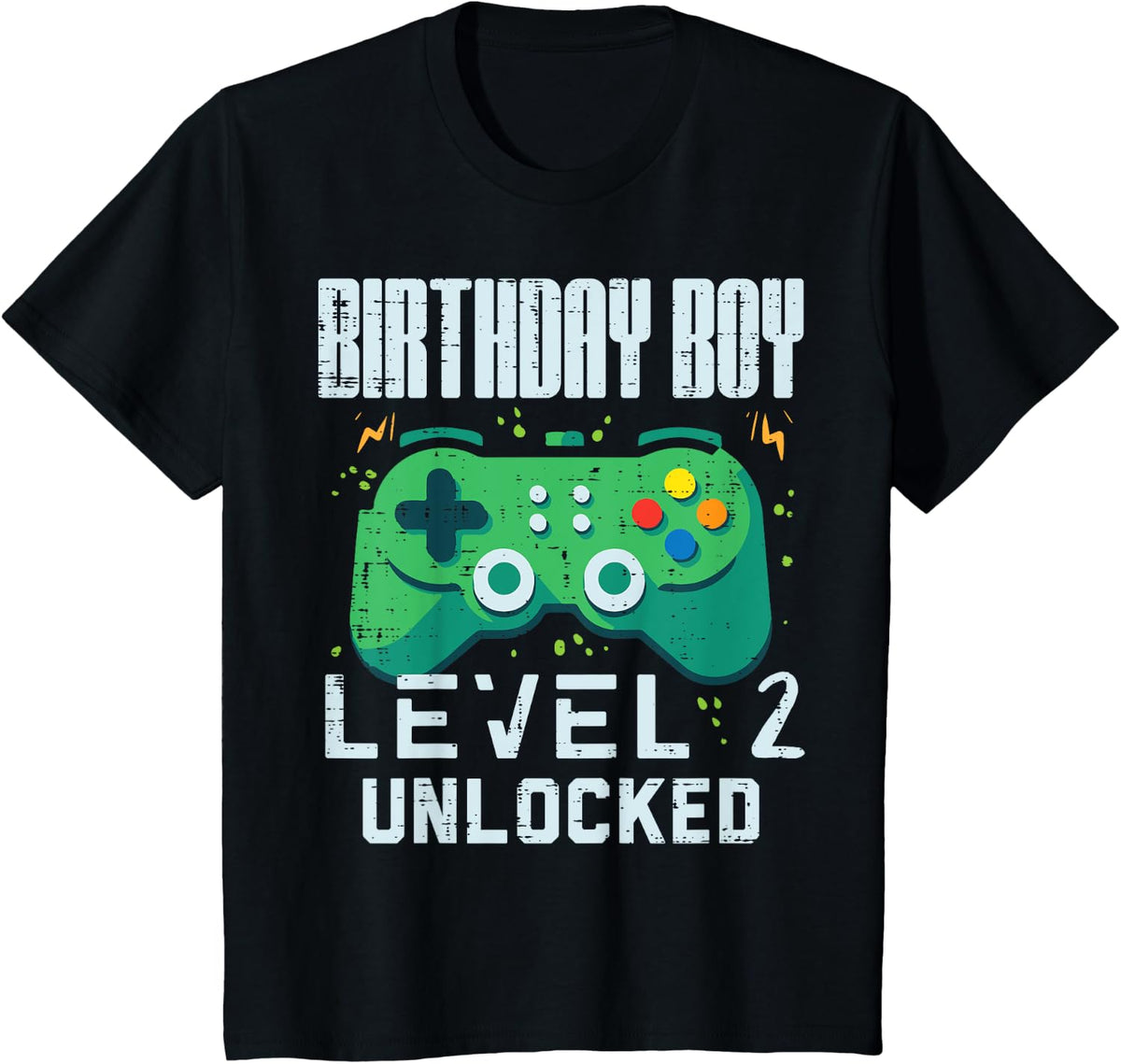 Kids Birthday Boy Level 2 Unlocked Gamer Controller 2nd Birthday Boys Design 159
