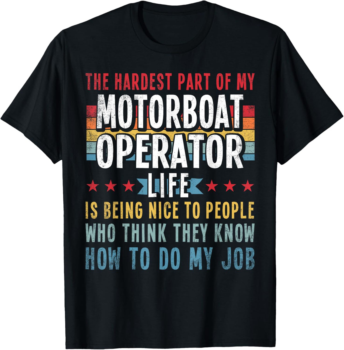 Funny Profession Quote Motorboat Operator Apparel Gift Ready