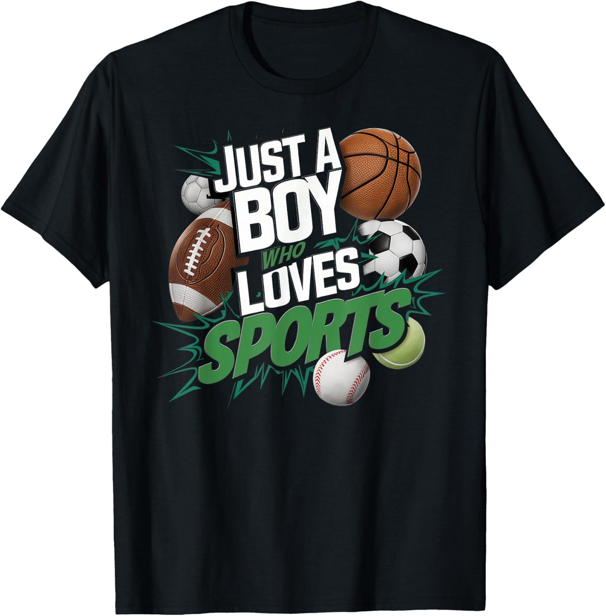 Sports Fanatic Boy Who Loves All the Games Shirt 43