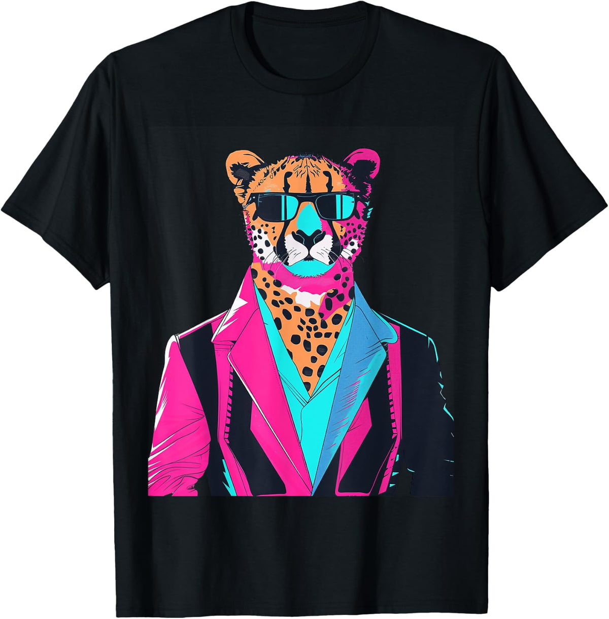 Stylish Cheetah With Sunglasses Pop Art Apparel Gift Ready