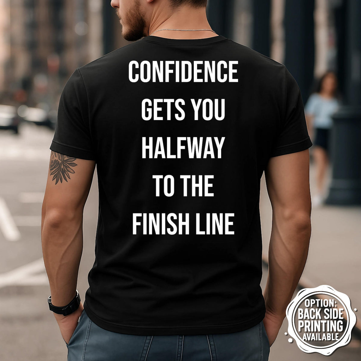 Confidence Finish Line T-Shirt, Gym Shirt, Motivational Workout Tee, Fitness Shirt, Inspirational Gift, Gym Motivation T Shirt