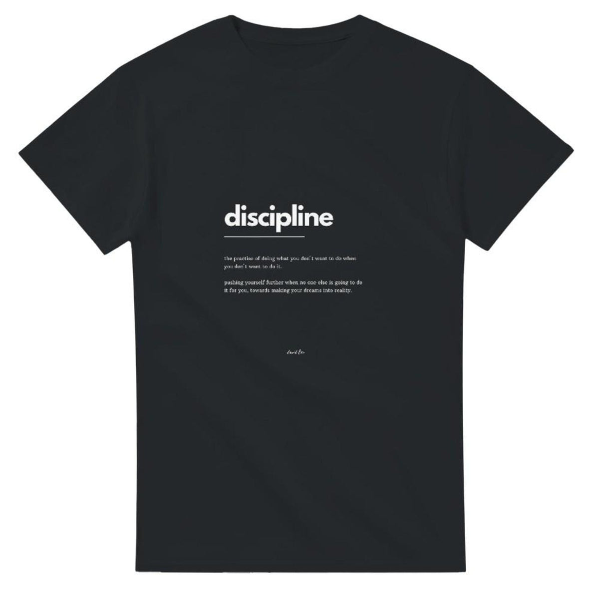 Motivational Discipline T-Shirt - Heavyweight Cotton Tee for Everyday Wear