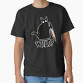 " Cat What? Murderous Black Cat With Knife Gift Premium" Classic T Shirt for Sale by ZeLittleFamily