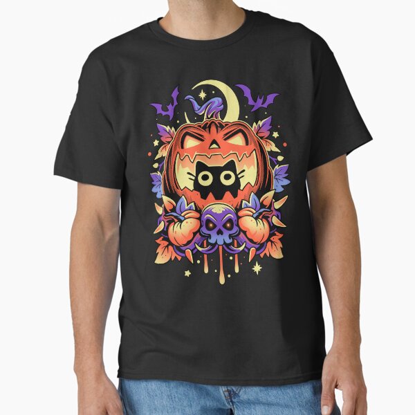 "Halloween Cat Hideout   Spooky Pumpkin" Classic T Shirt for Sale by Snouleaf