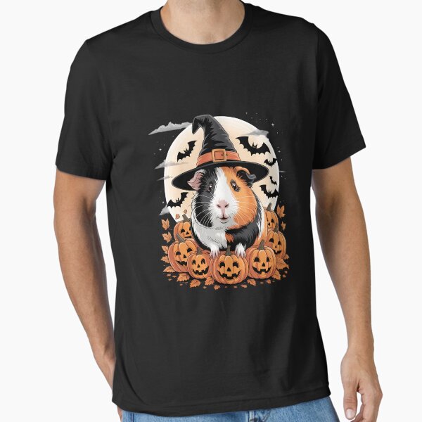 "Guinea Pig Witch Hat Pumpkin Fall Spooky Bats Halloween" Essential T Shirt for Sale by Sunset4Bones